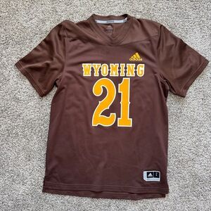 Adidas Wyoming Brown and Yellow Men's Jersey